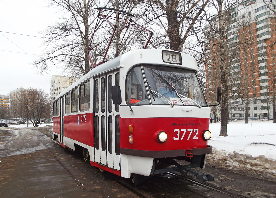 Moskau, Tatra T3SU Nr. 3772