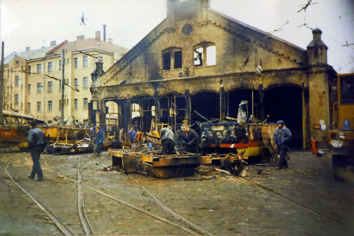 Ryga — Fire in Tram depot # 4
