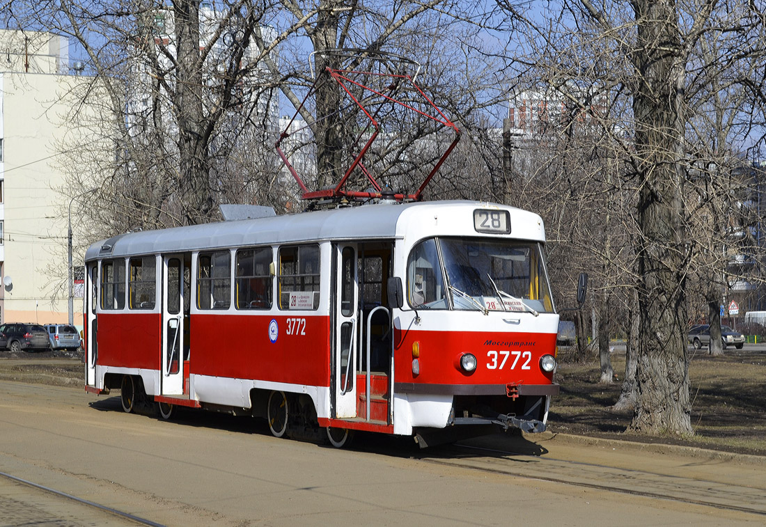 Москва, Tatra T3SU № 3772