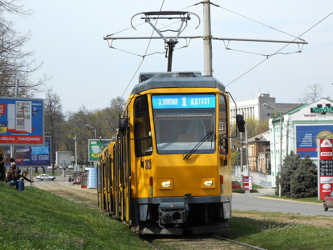 Днепр, Tatra T6A2M № 3025; Днепр — Прогулка на Tatra-T6A2M 20 апреля 2013