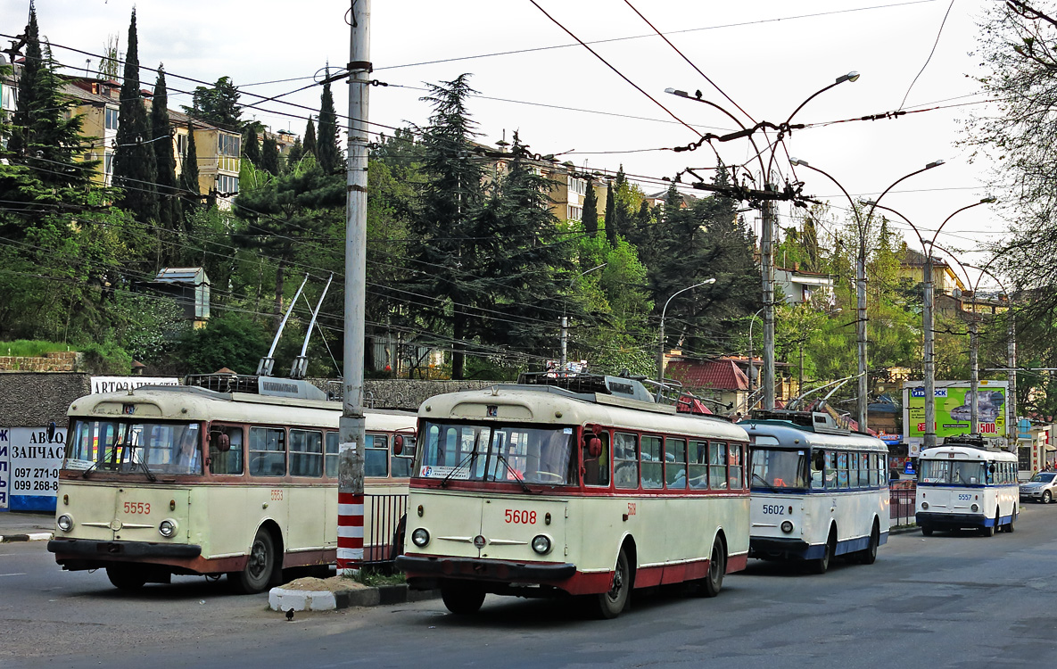 Troleibuzul din Crimeea, Škoda 9Tr21 nr. 5553; Troleibuzul din Crimeea, Škoda 9Tr24 nr. 5608