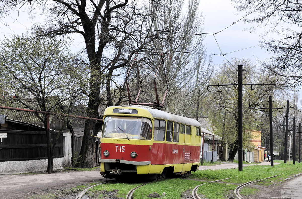 Донецьк, Tatra T3SU (двухдверная) № Т-15; Донецьк — Трамвайна лінія до станції Мушкетове