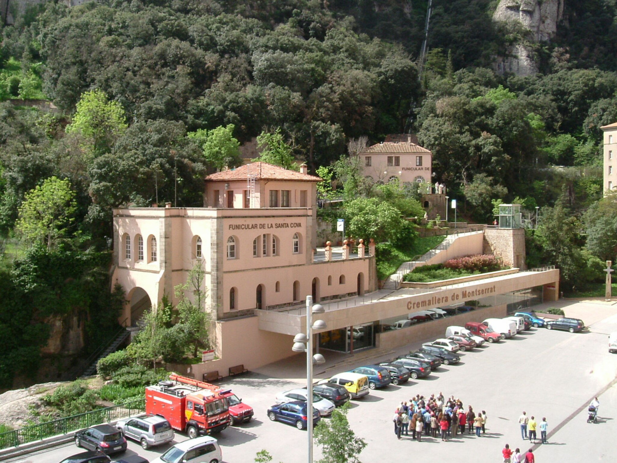 Mountain region of Catalonia — Cremallera de Montserrat — Miscellaneous photos; Mountain region of Catalonia — Funicular de La Santa Cova; Mountain region of Catalonia — Funicular de Sant Joan