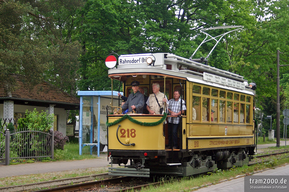 Woltersdorf, Falkenried TDS 08/24 # 218; Woltersdorf — Anniversary: 100 years of Woltersdorf tramway (18./19.05.2013) • Jubiläum: 100 Jahre Woltersdorfer Straßenbahn (18./19.05.2013)