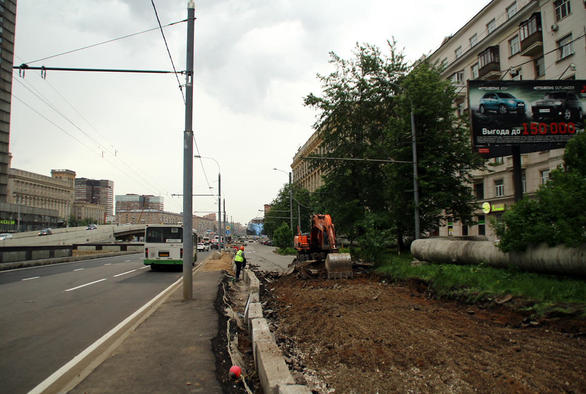 Moscou — Reconstruction of the tram line on Volokolamskoe highway in the section from Panfilovа street to Alabyana street