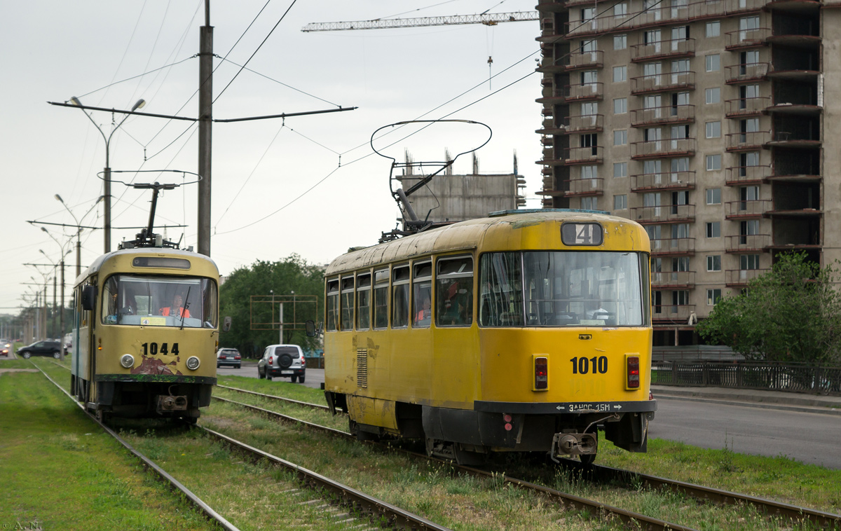 Алматы, Tatra T3DC1 № 1010; Алматы, Tatra T4D № 1044