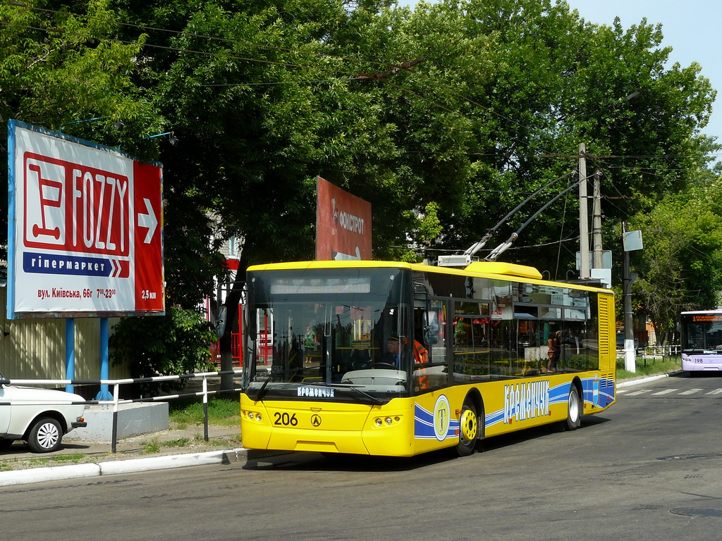 Кременчуг, ЛАЗ E183D1 № 206; Кременчуг — Презентация новых троллейбусов ЛАЗ-Е183 и ЛАЗ-Е301 (31.05.2013)