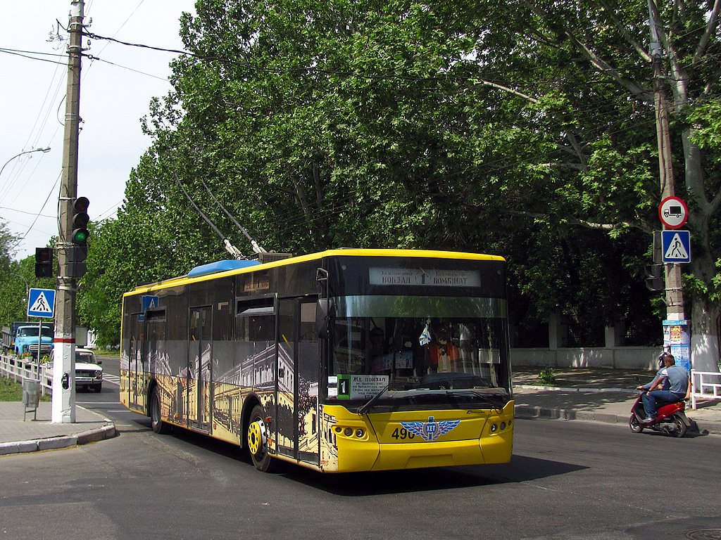 Херсон, ЛАЗ E183D1 № 490