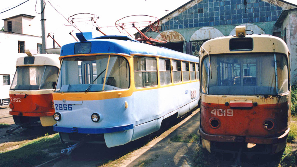 Одесса, Tatra T3SU № 2966; Одесса, Tatra T3SU № 4019