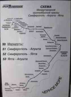 Trolleybus de Crimée — Maps and Timetables