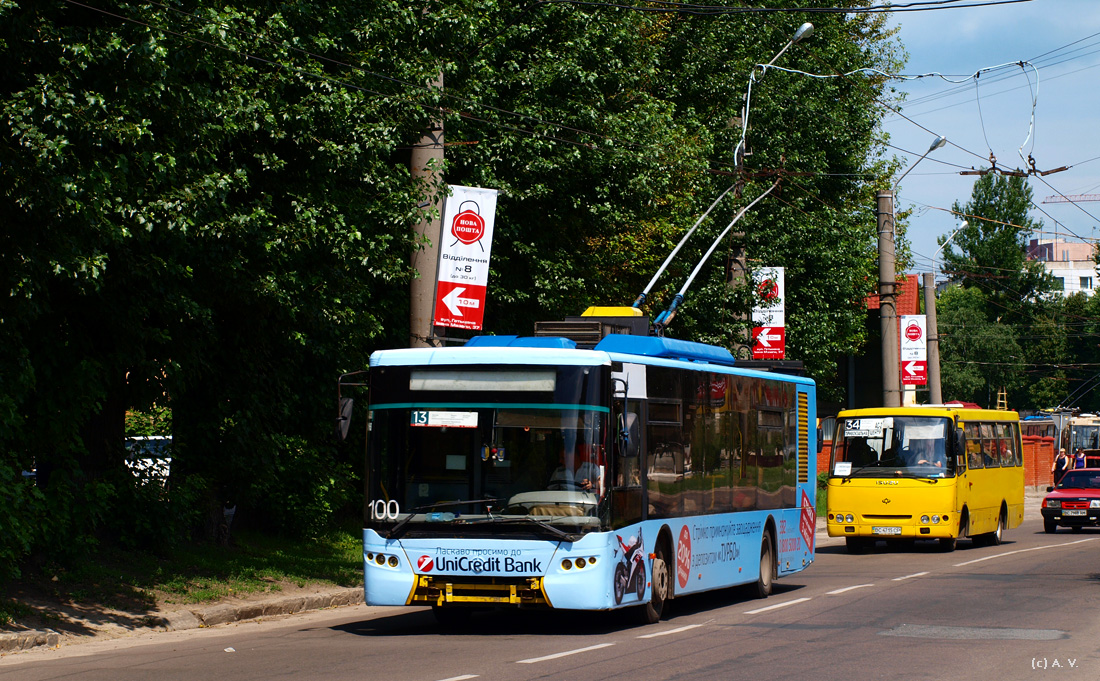 Львів, ЛАЗ E183D1 № 100