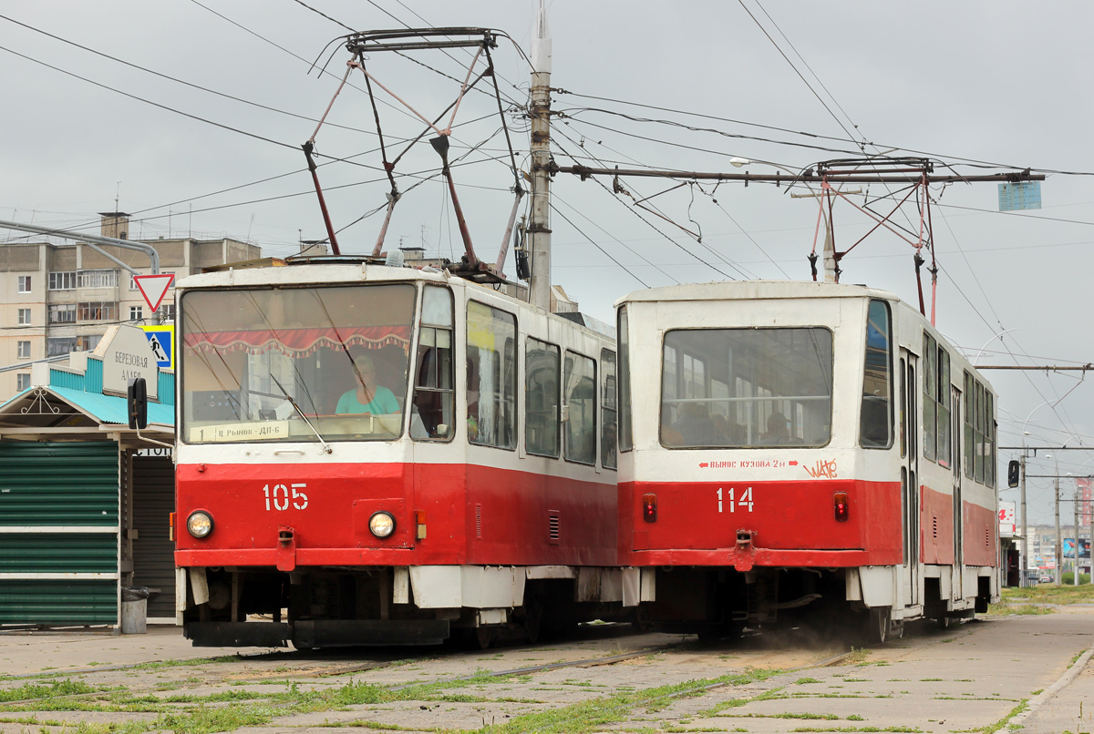 Липецк, Tatra T6B5SU № 105; Липецк, Tatra T6B5SU № 114