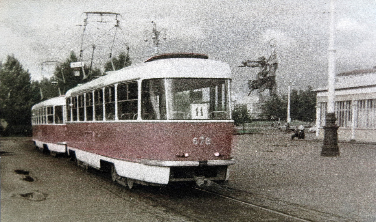 Москва, Tatra T3SU (двухдверная) № 678; Москва — Исторические фотографии — Трамвай и Троллейбус (1946-1991)