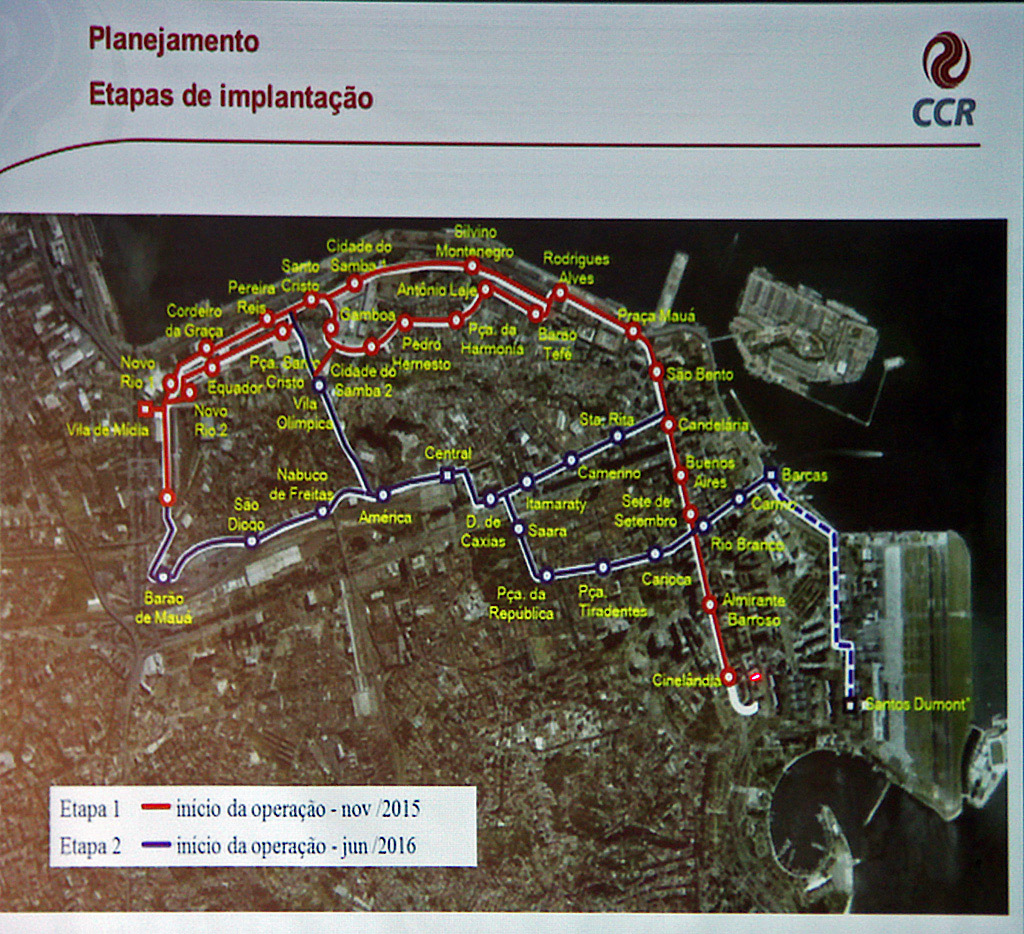 Rio de Janeiro — Light Rail in the port redevelopment area (opening date 2015-2016)