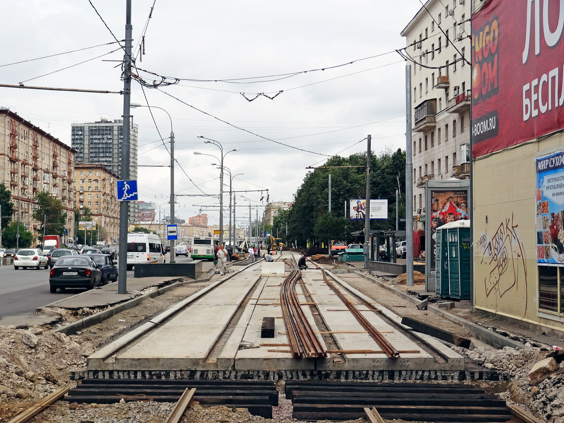 Moskva — Reconstruction of the tram line on Volokolamskoe highway in the section from Panfilovа street to Alabyana street; Moskva — Tram lines: Northern Administrative District