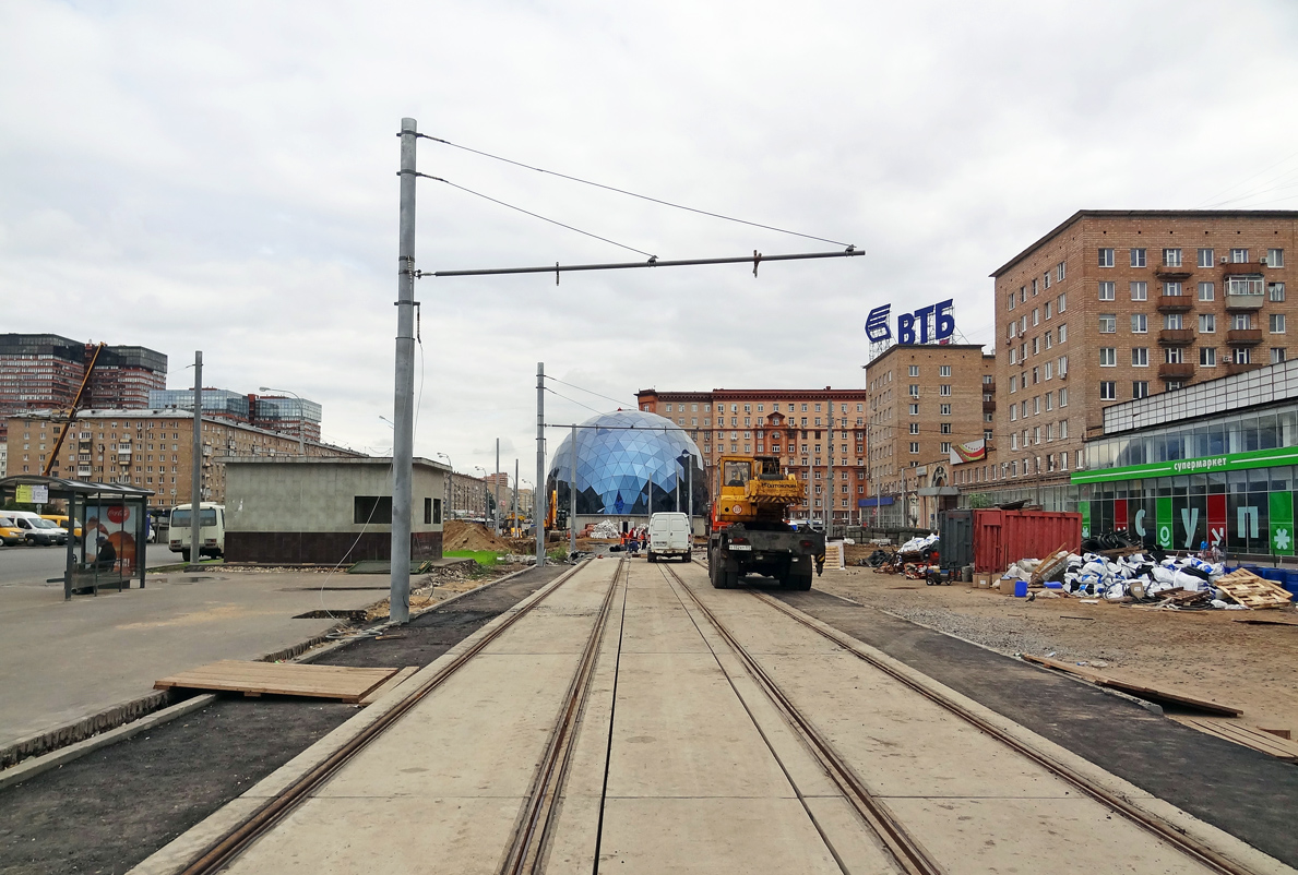 Moskau — Reconstruction of the tram line on Volokolamskoe highway in the section from Panfilovа street to Alabyana street; Moskau — Tram lines: Northern Administrative District