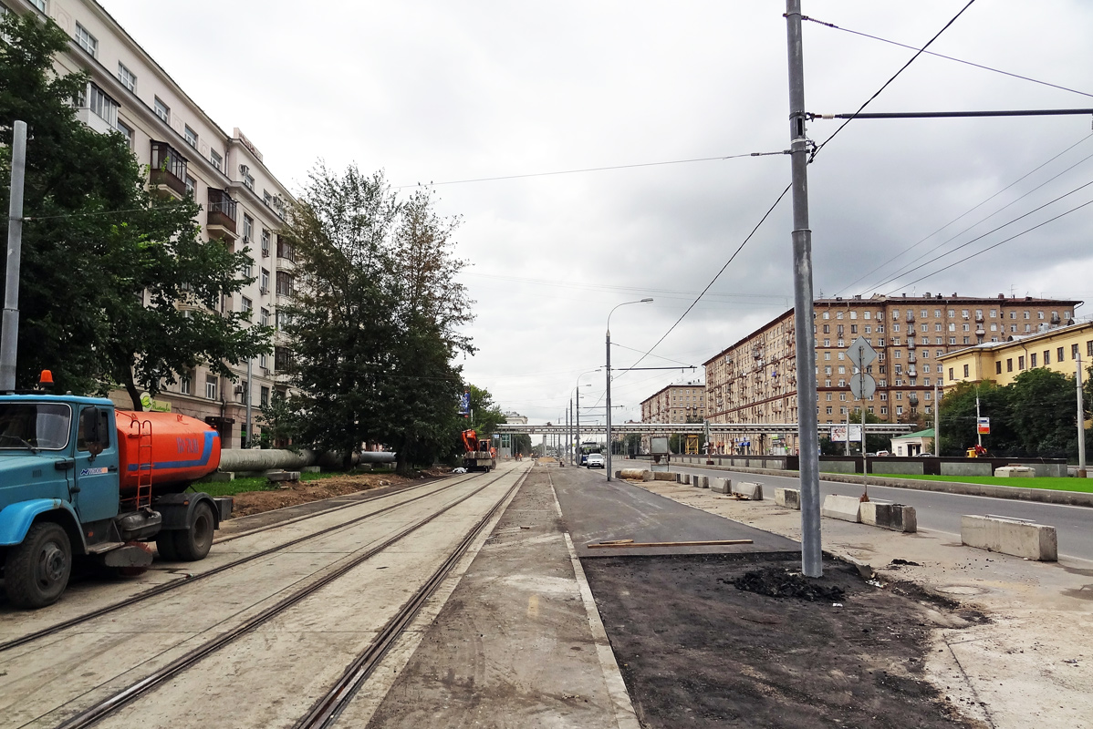 Moskau — Reconstruction of the tram line on Volokolamskoe highway in the section from Panfilovа street to Alabyana street; Moskau — Tram lines: Northern Administrative District