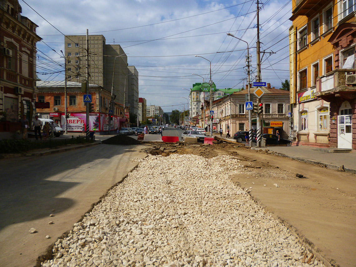 Saratovas — The dismantling of tram lines