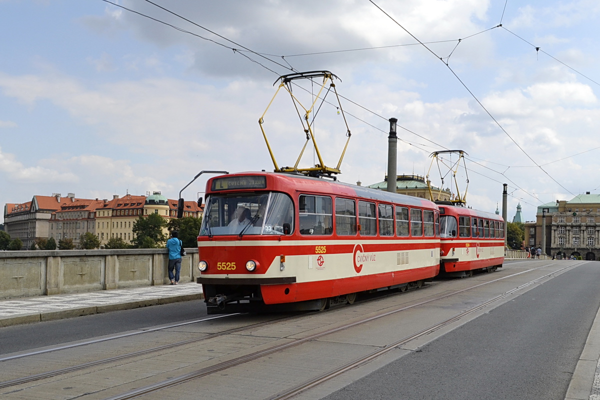 Прага, Tatra T3R.P № 5525