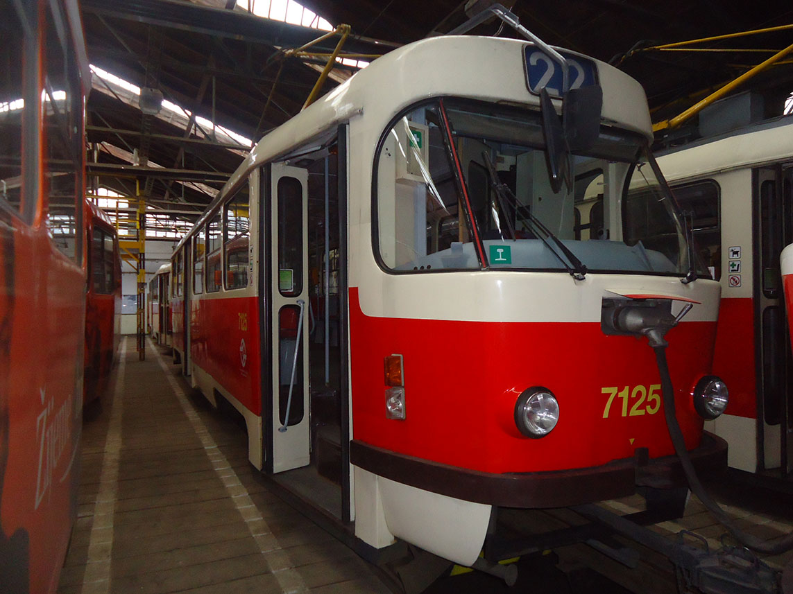Prague, Tatra T3SUCS N°. 7125; Prague — Tram depots