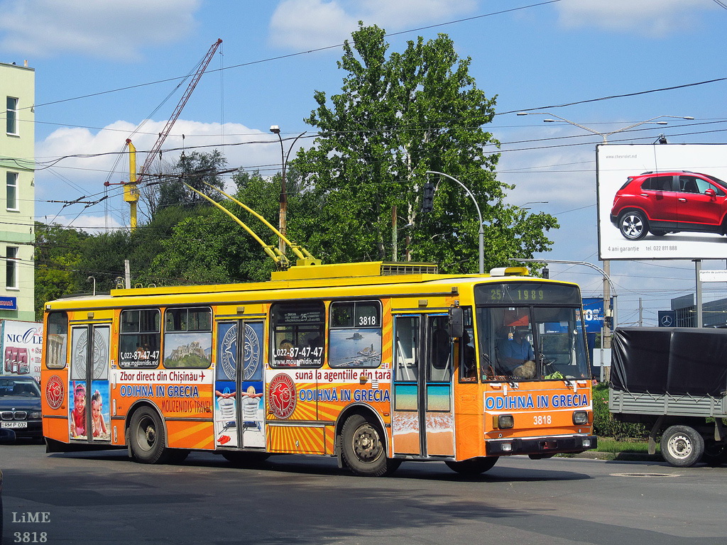 Кишинев, Škoda 14TrDT/6M № 3818