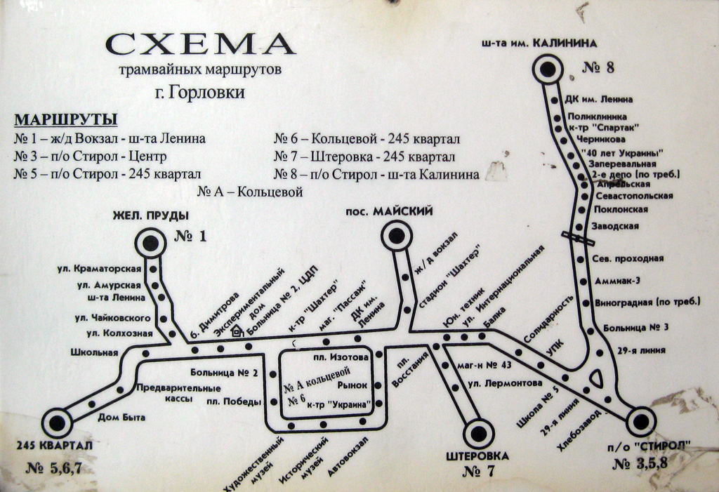 Горлівка — Схемы