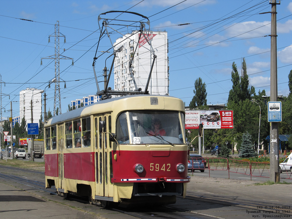 Киев, Tatra T3SU № 5942