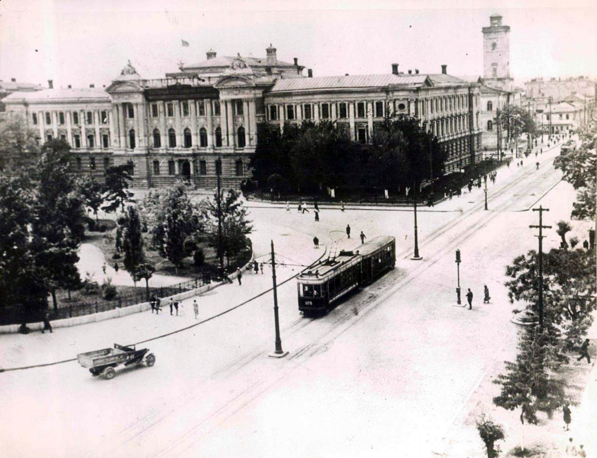 Odesa, Nivelles Odessa Type B № 105; Odesa — Old Photos: Tramway; Odesa — Tramway Lines: Center