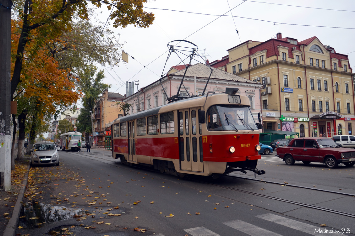 Киев, Tatra T3SU № 5947; Киев — Трамвайные линии: Cлужебные линии