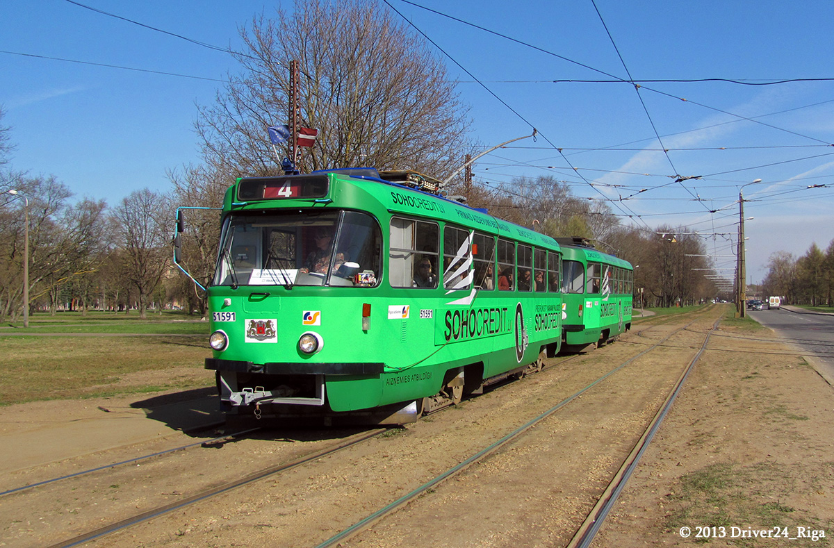 Riga, Tatra T3A — 51591