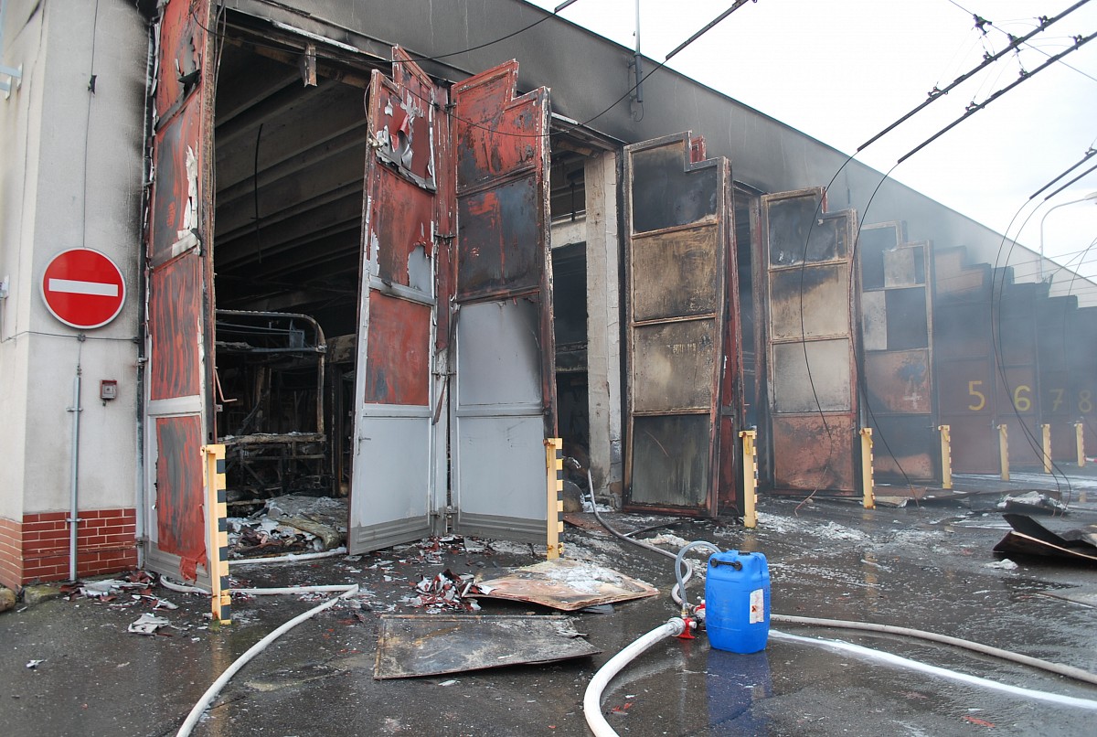 Опава — Пожар в депо Кылешовице 20.10.2013