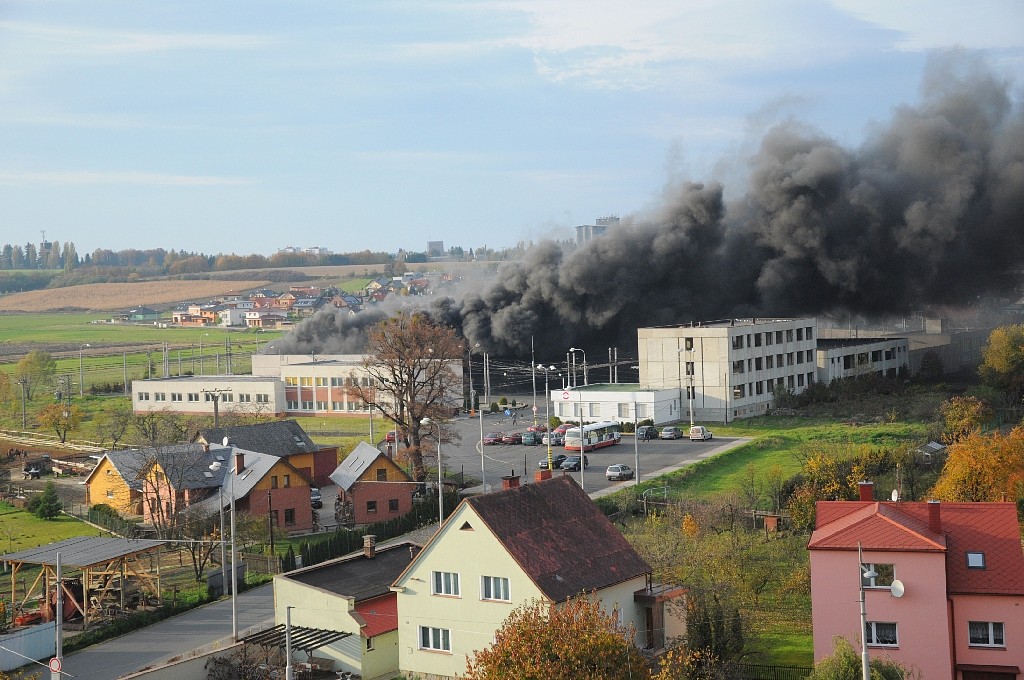 Опава — Пожар в депо Кылешовице 20.10.2013
