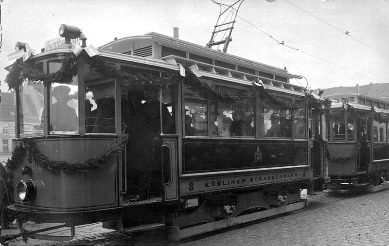 Koslin, 2-axle motor car nr. 3; Koslin — Old photos