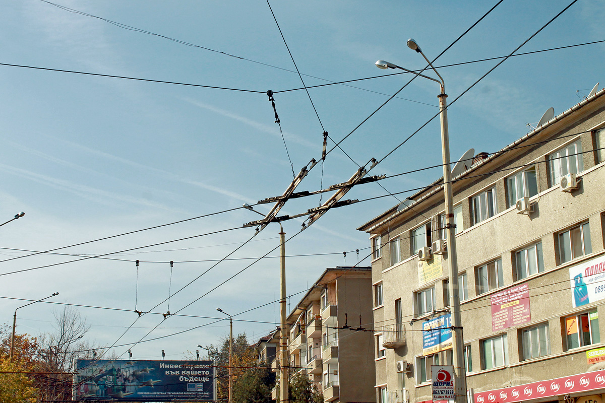 Veliko Tarnovo — Trolleybus overhead and infrastructure