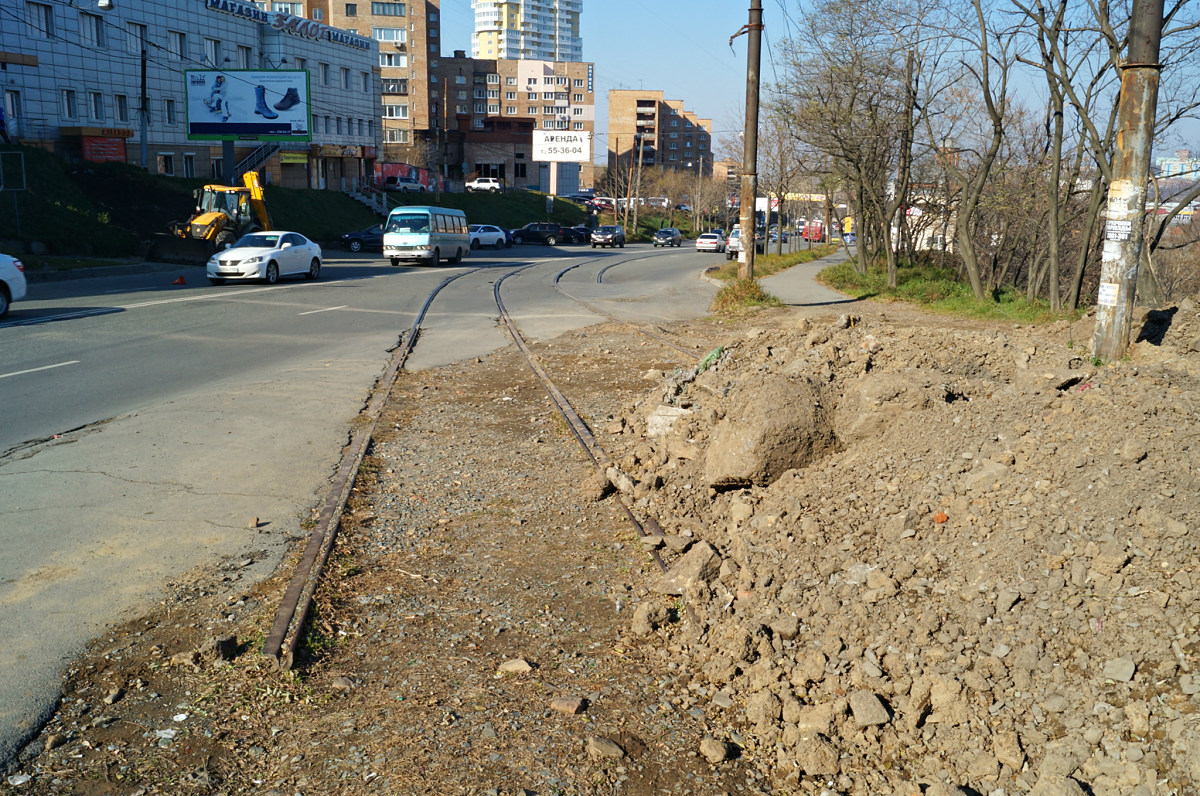 Vladivostok — Closed routes and the remains of the tram infrastructure