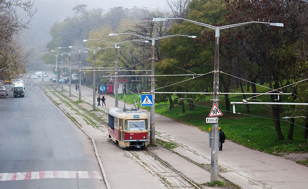 Одесса, Tatra T3SU (двухдверная) № 005; Одесса — Трамвайные линии: Центр → Слободка