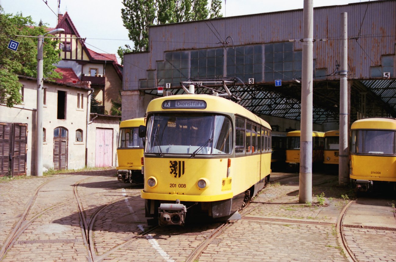 Дрезден, Tatra T4D-MI № 201 008; Дрезден — Трамвайное депо Бюлау (закрытые 2007)