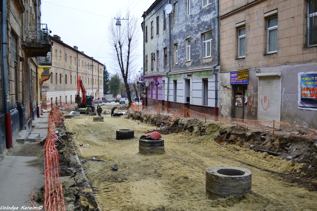 Lwów — Tracks reconstruction: Hmelnytskogo & Zamarstynivska str. [08.07.2013-13.01.2014]
