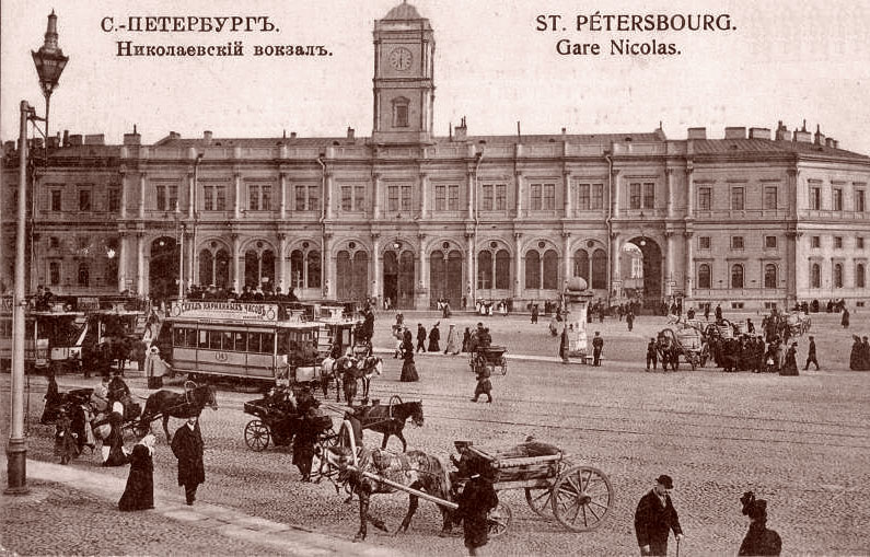 Petrohrad, Horse car č. 14; Petrohrad — Historical photos of horse tramway