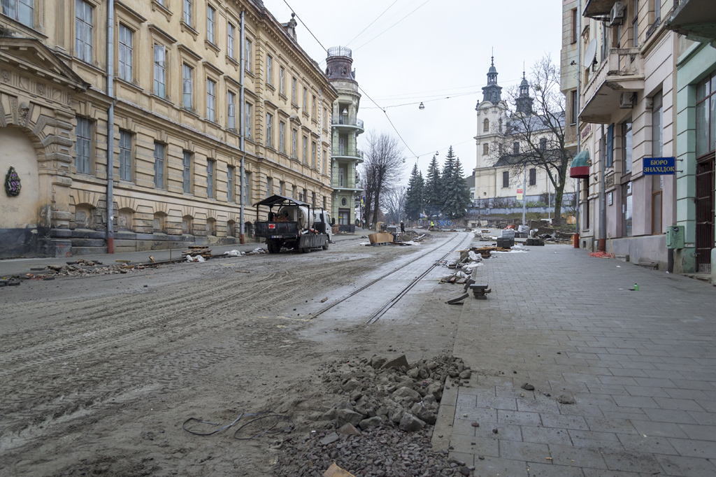 ლვოვი — Tracks reconstruction: Bandery & Kopernika str. [01.07-12.12.2013]