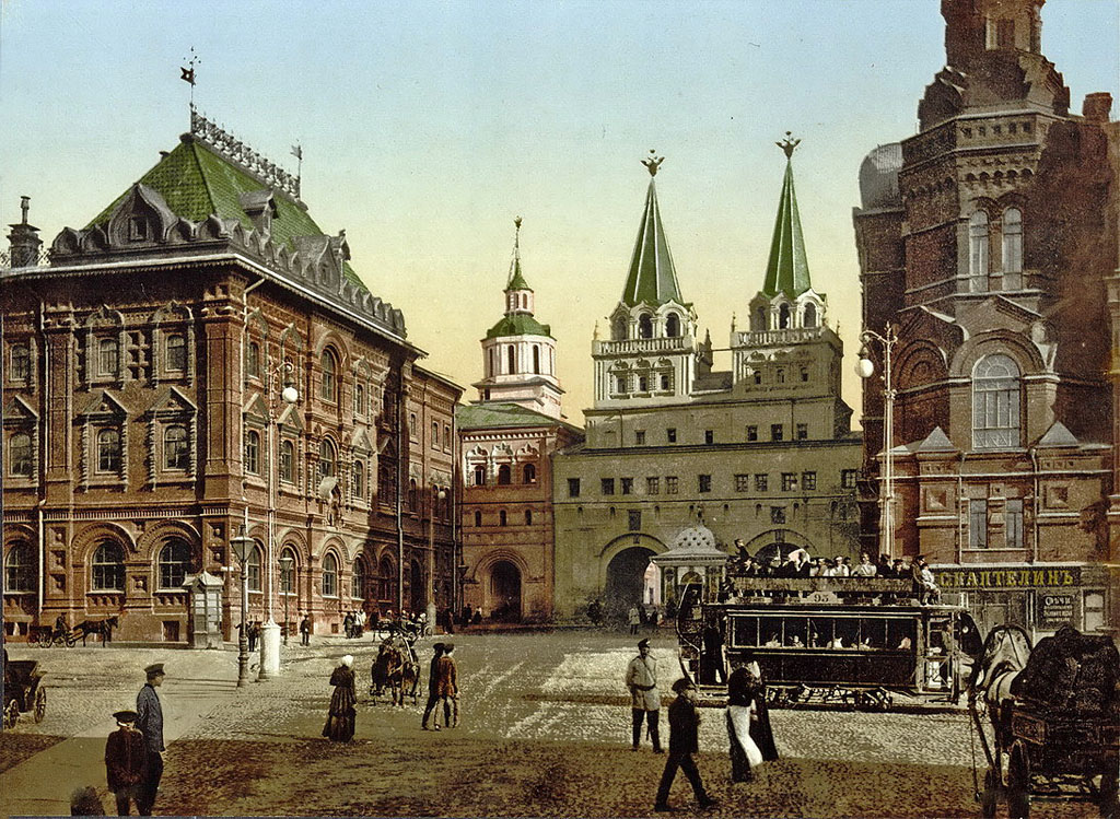 Москва — Исторические фотографии — Конка (1872-1912)