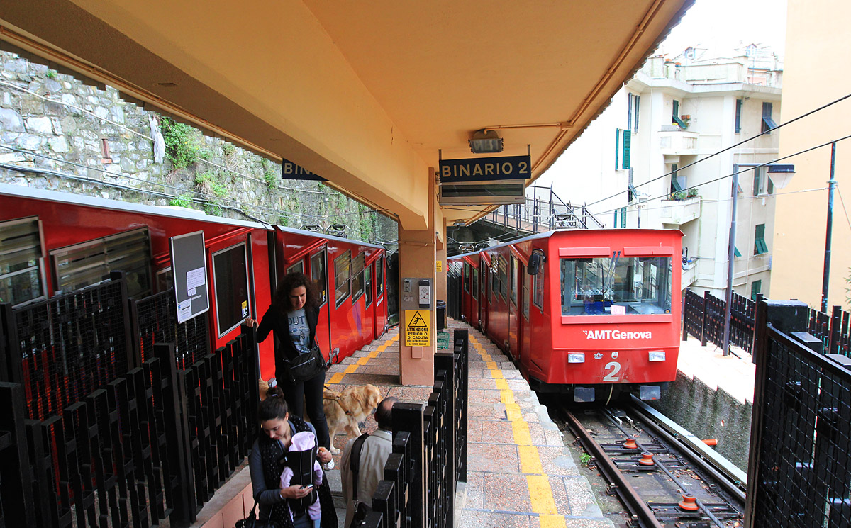 Genoa, Agudio-Righi Nr 1; Genoa, Agudio-Righi Nr 2; Genoa — Funicolare Zecca-Righi