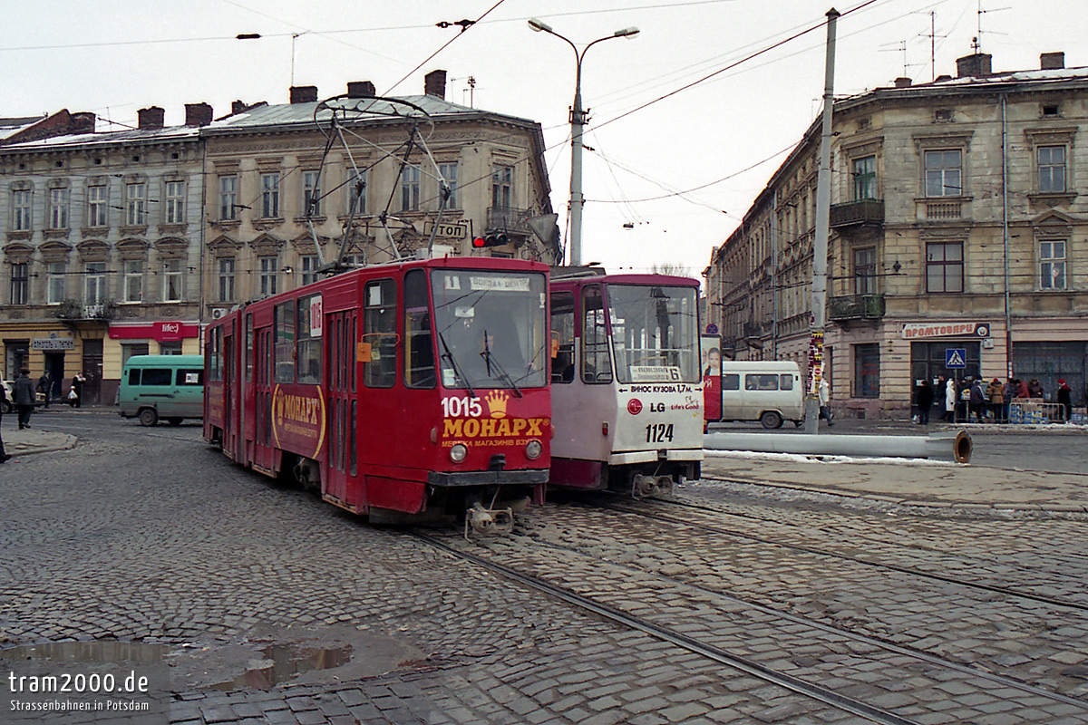 Львов, Tatra KT4SU № 1015; Львов, Tatra KT4SU № 1124