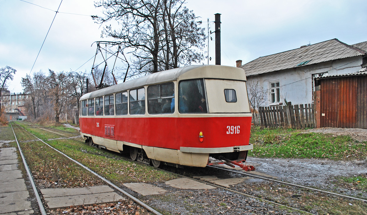 Донецк, Tatra T3SU (двухдверная) № 3916
