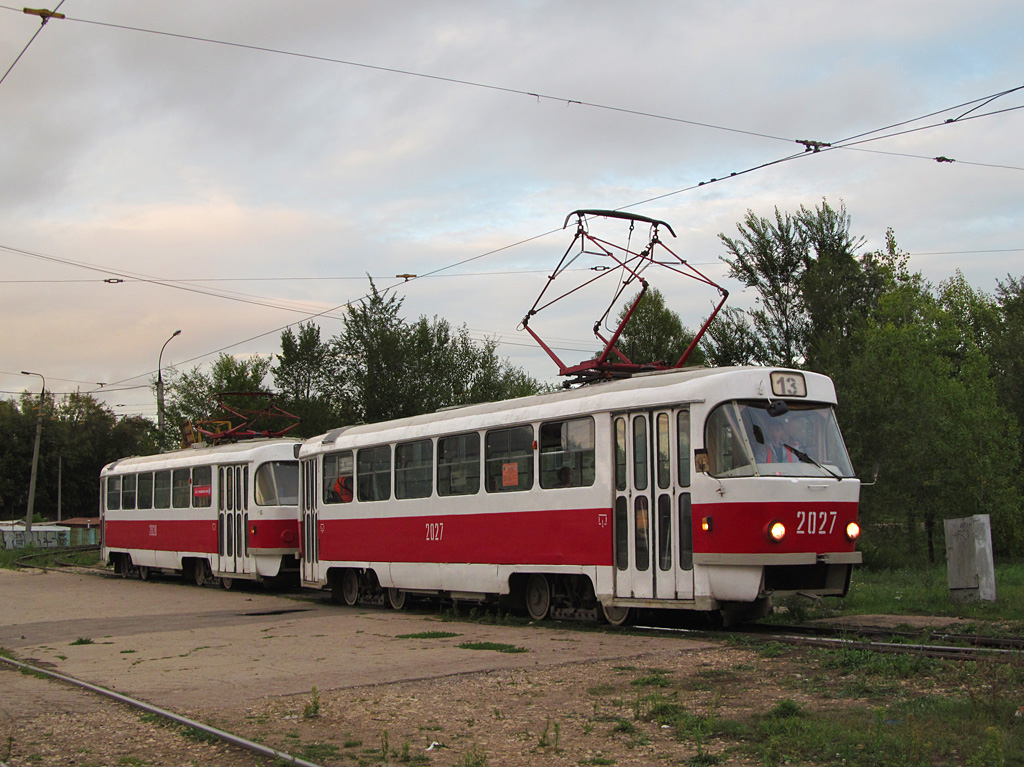 Самара, Tatra T3SU (двухдверная) № 2027; Самара — Конечные станции и кольца (трамвай)