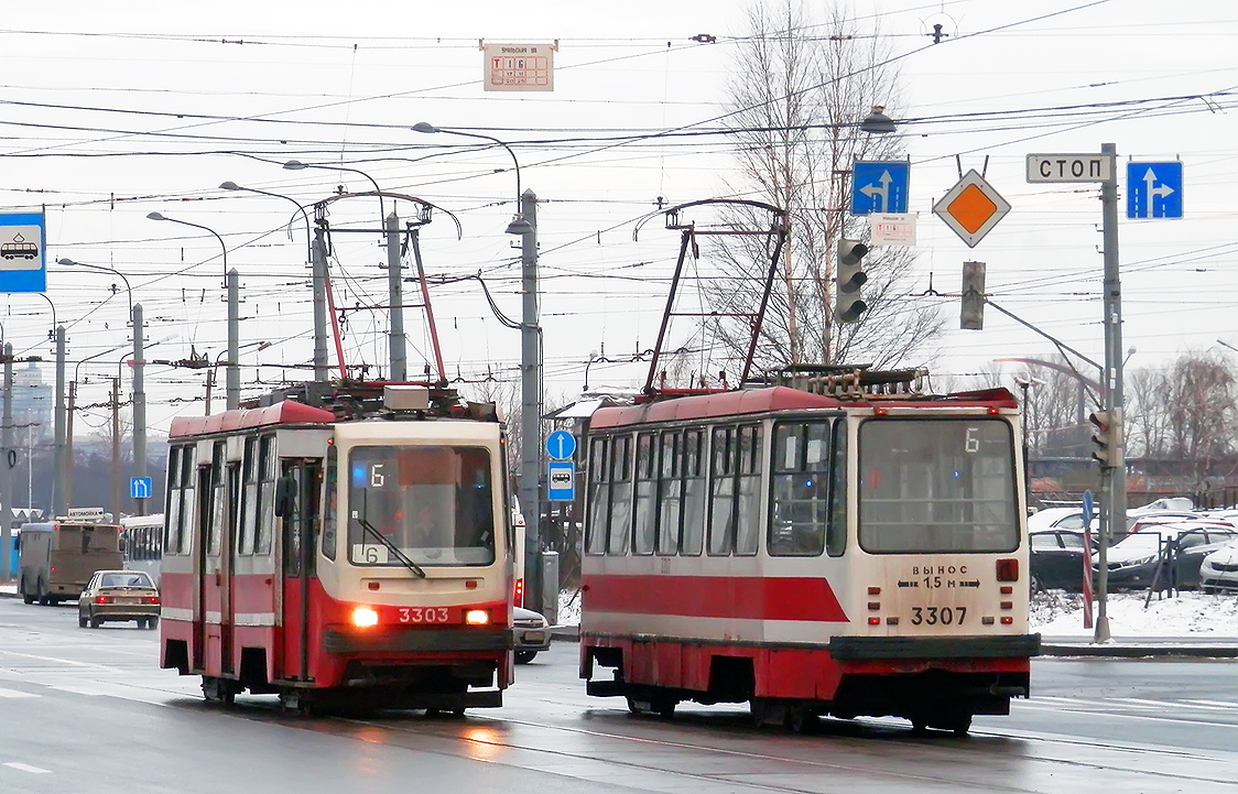 Санкт-Пецярбург, 71-134А (ЛМ-99АВ) № 3303; Санкт-Пецярбург, 71-134А (ЛМ-99АВ) № 3307