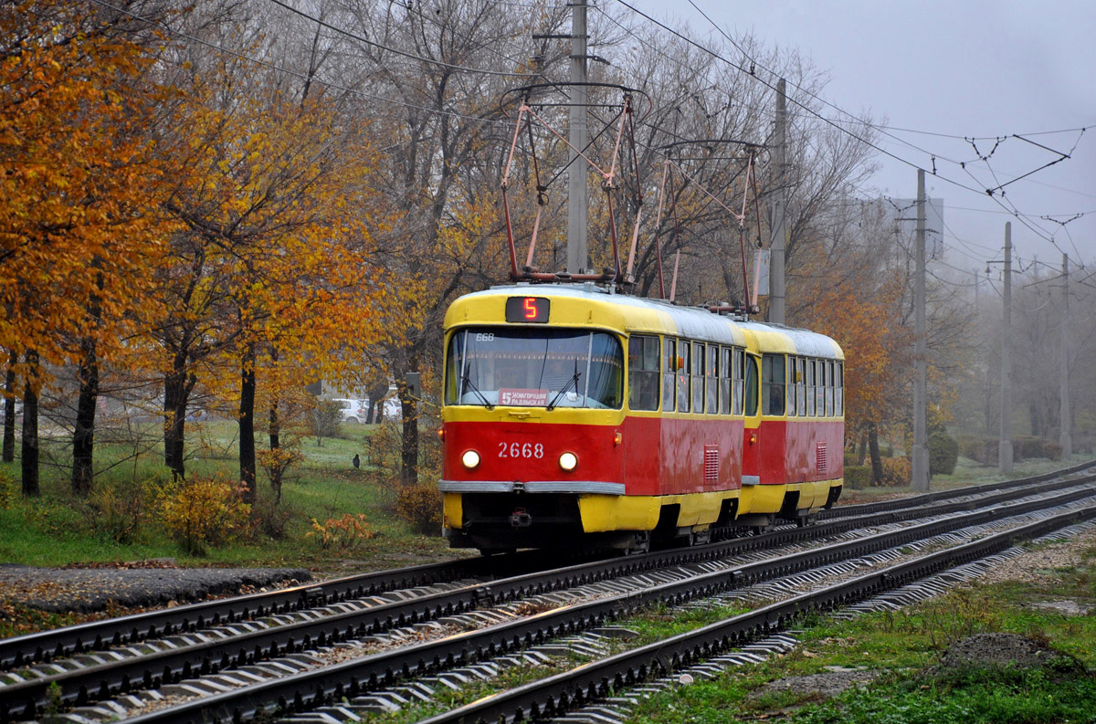 Волгоград, Tatra T3SU (двухдверная) № 2668; Волгоград, Tatra T3SU (двухдверная) № 2669