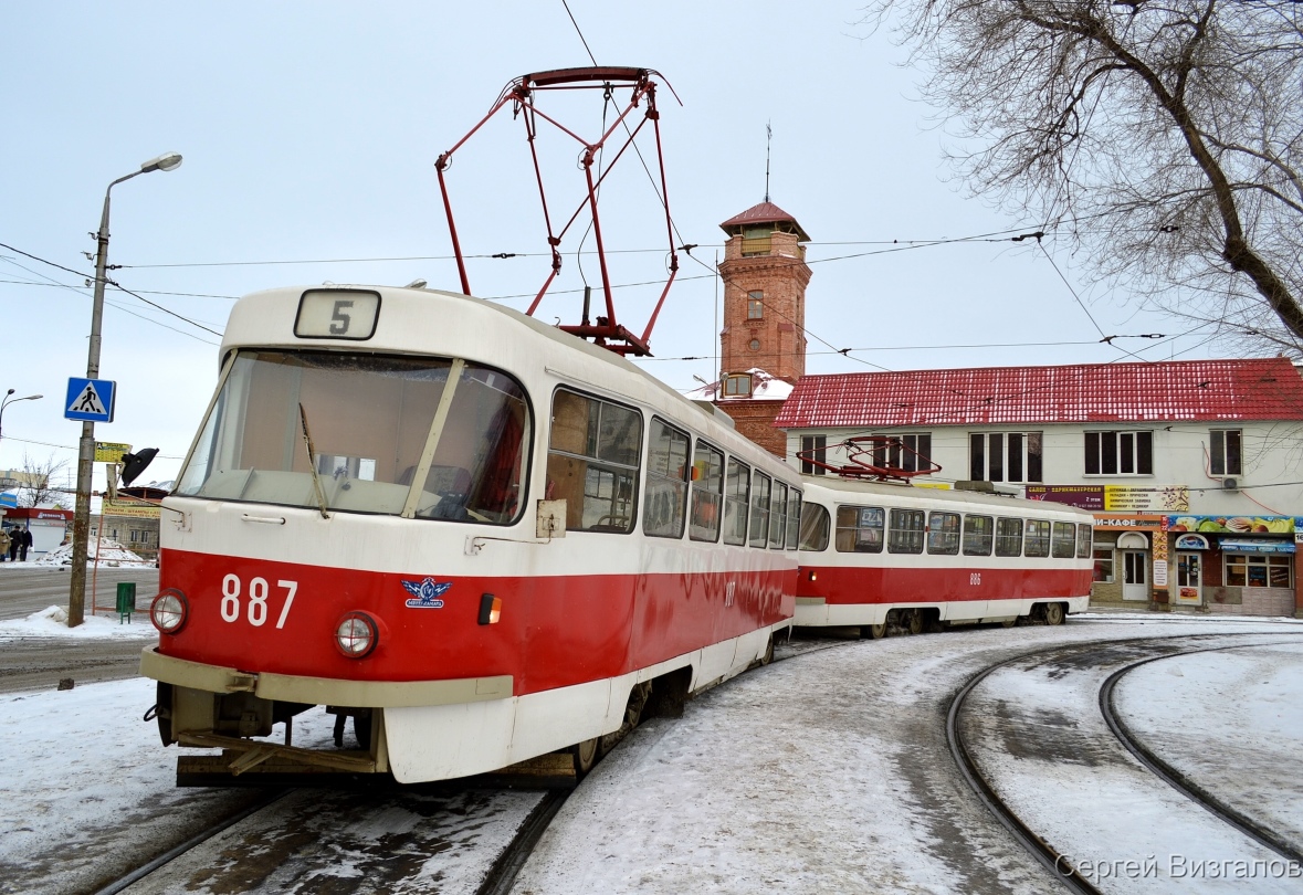 Самара, Tatra T3E № 887; Самара — Конечные станции и кольца (трамвай)