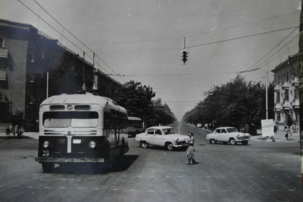 Dushanbe, MTB-82D — 23; Dushanbe — Gafur Shermatov photo archive; Dushanbe — Old photos — Stalinabad; Dushanbe — The Dushanbe trolleybus is 60 years old