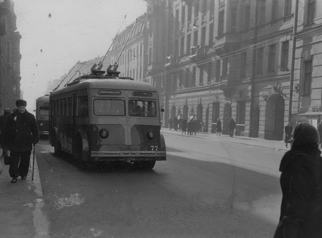 Petrohrad, YaTB-4 č. 77; Petrohrad — Historical trolleybus photos